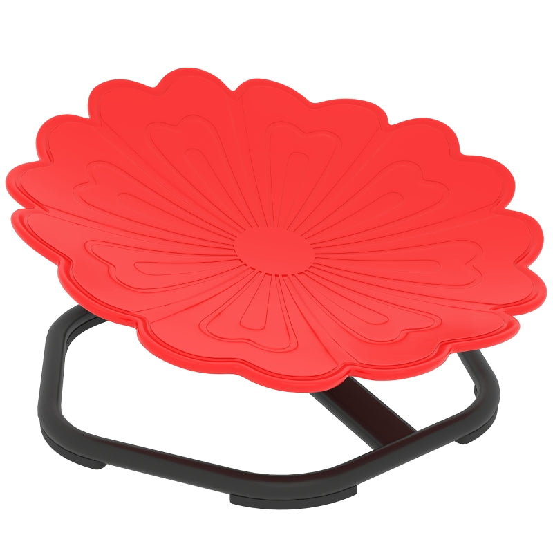 Flower-Shaped Sensory Spinning Chair Non-Slip Base Red