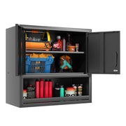 Wall-Mounted Tool Cabinet 77cm High, Locking Door, Adjustable Shelf, Metal