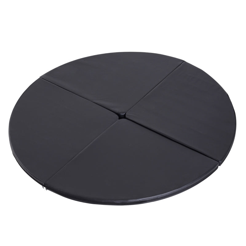 Pole Dance Mat, 5 cm Thick Round for Gymnastics and Yoga, Black