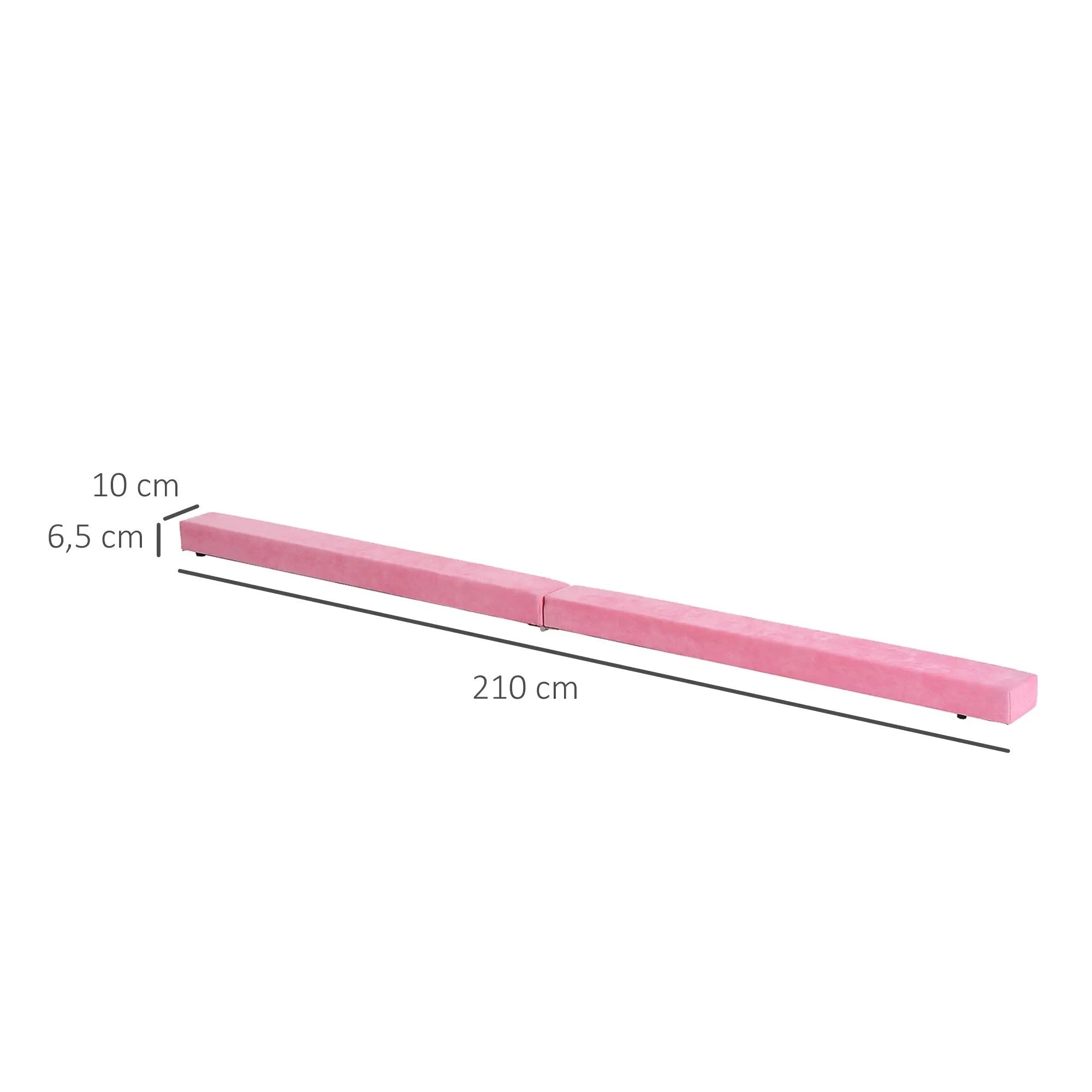 Balance Beam, 210cm Foldable Gymnastics, Indoor & Outdoor, 120 kg, Pink