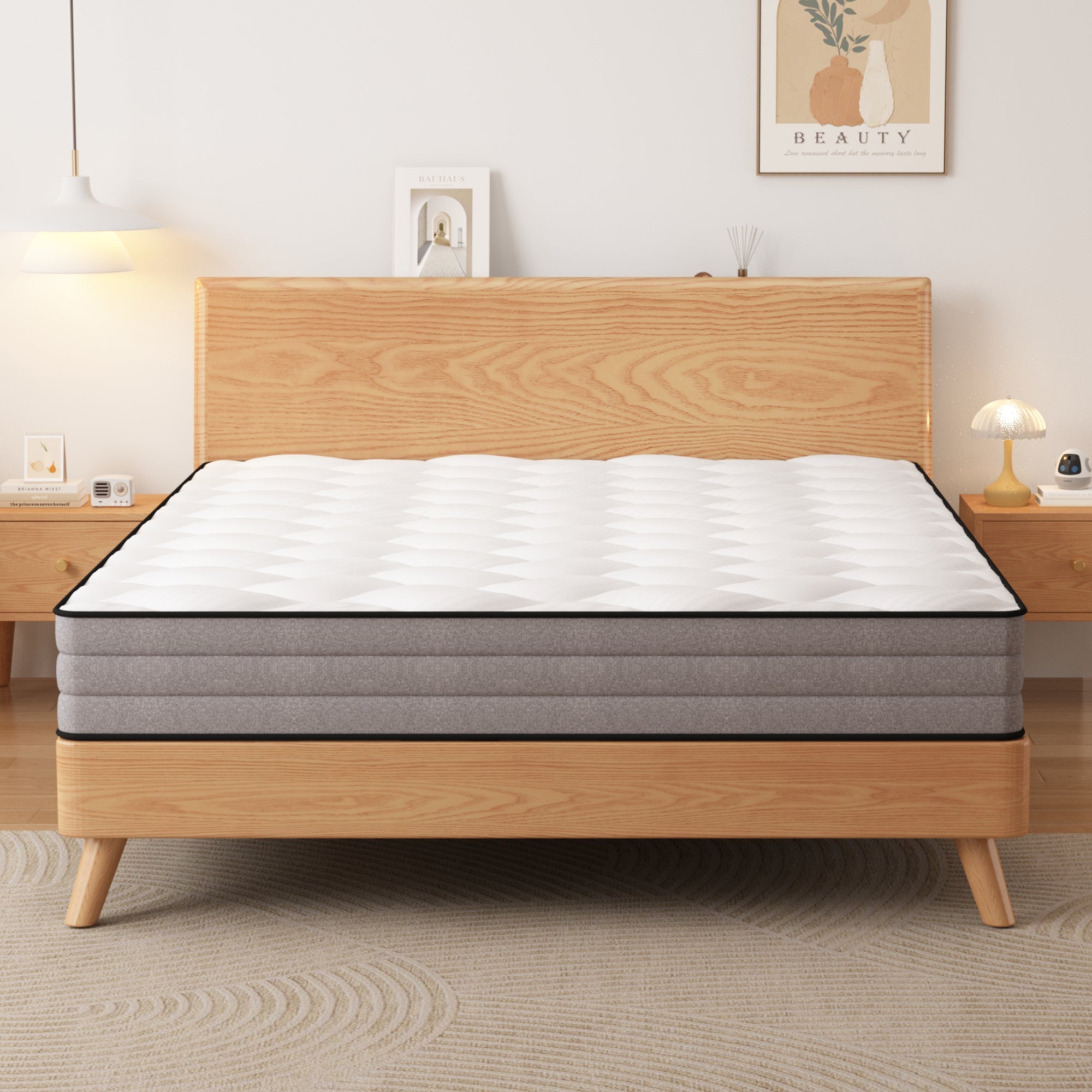 Deluxe Pocket Spring Mattress 120x200cm H3 7 Zone with 1000 Springs, Lyocell Cover