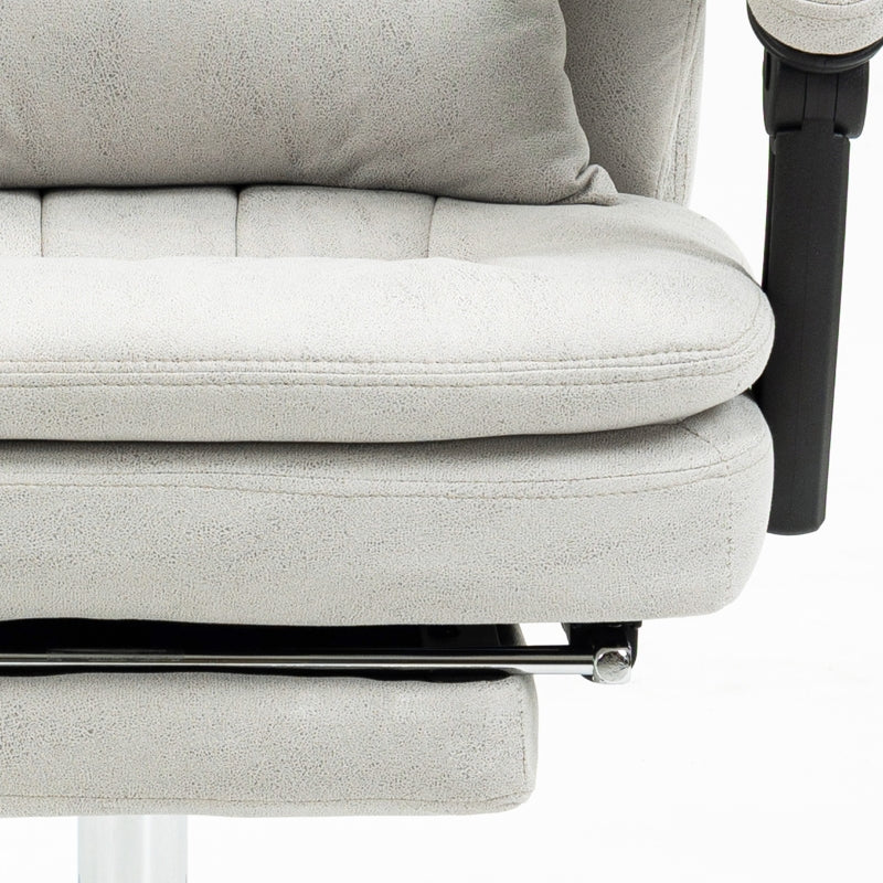Vinsetto Office Chair, Massage, Heating, Ergonomic, Cream White