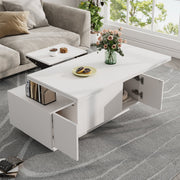 Modern Coffee Table with Double Lift-Top, Hidden Storage, 50kg Capacity