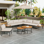 Garden Lounge Dining Set 6-Piece 5-6 Seater - Galvanized Iron
