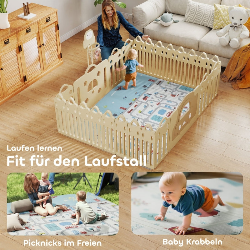 Baby Play Mat Non-Slip 1.5cm Thick Animal Pattern - Foam