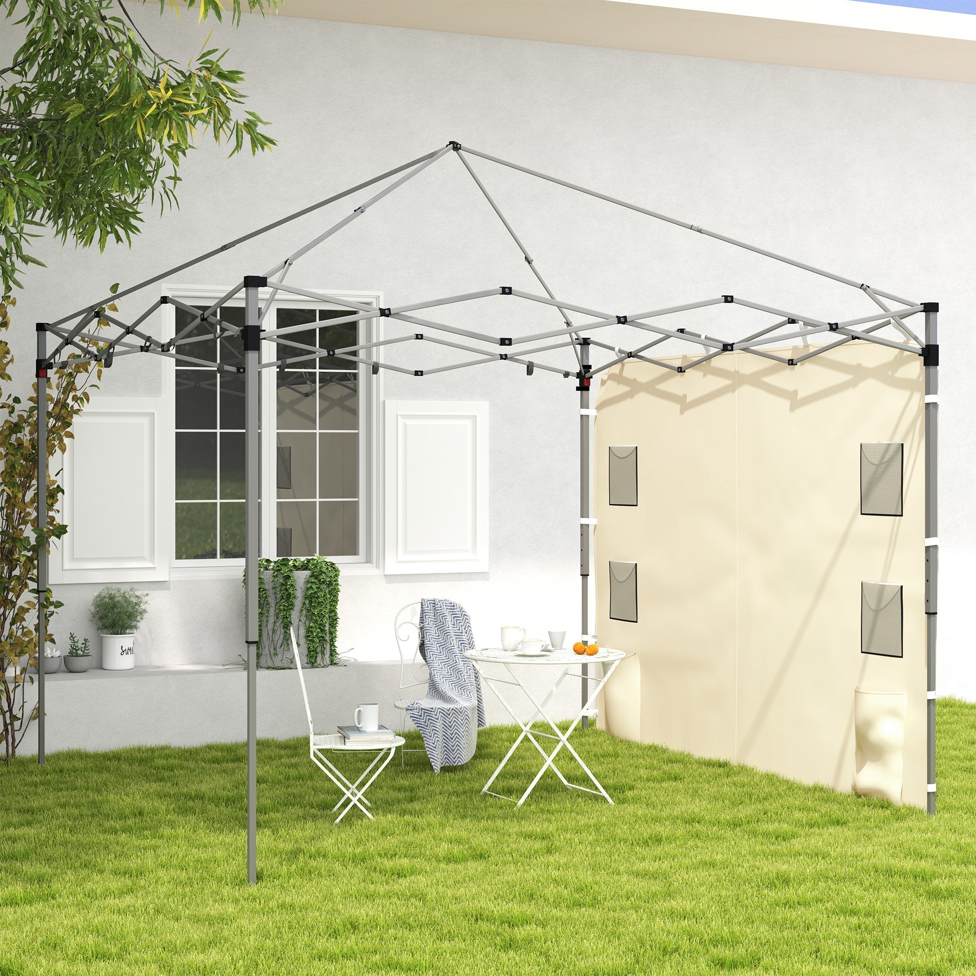 Ersatz-Pavillon-Seitenwand 195 x 295 cm - Beige