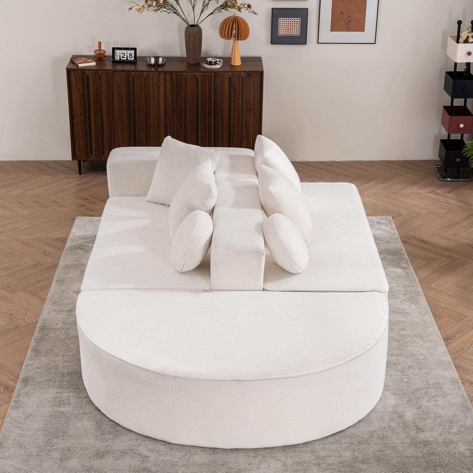Cloud Sofa Segmented Modular No Assembly - Chenille Fabric