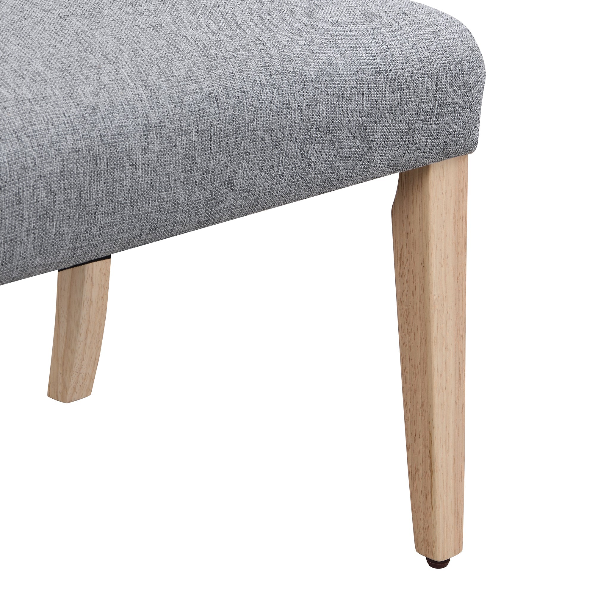 DyFun Dining Chairs Set of 2 with Armrests and Solid Wood Legs, Gray Linen