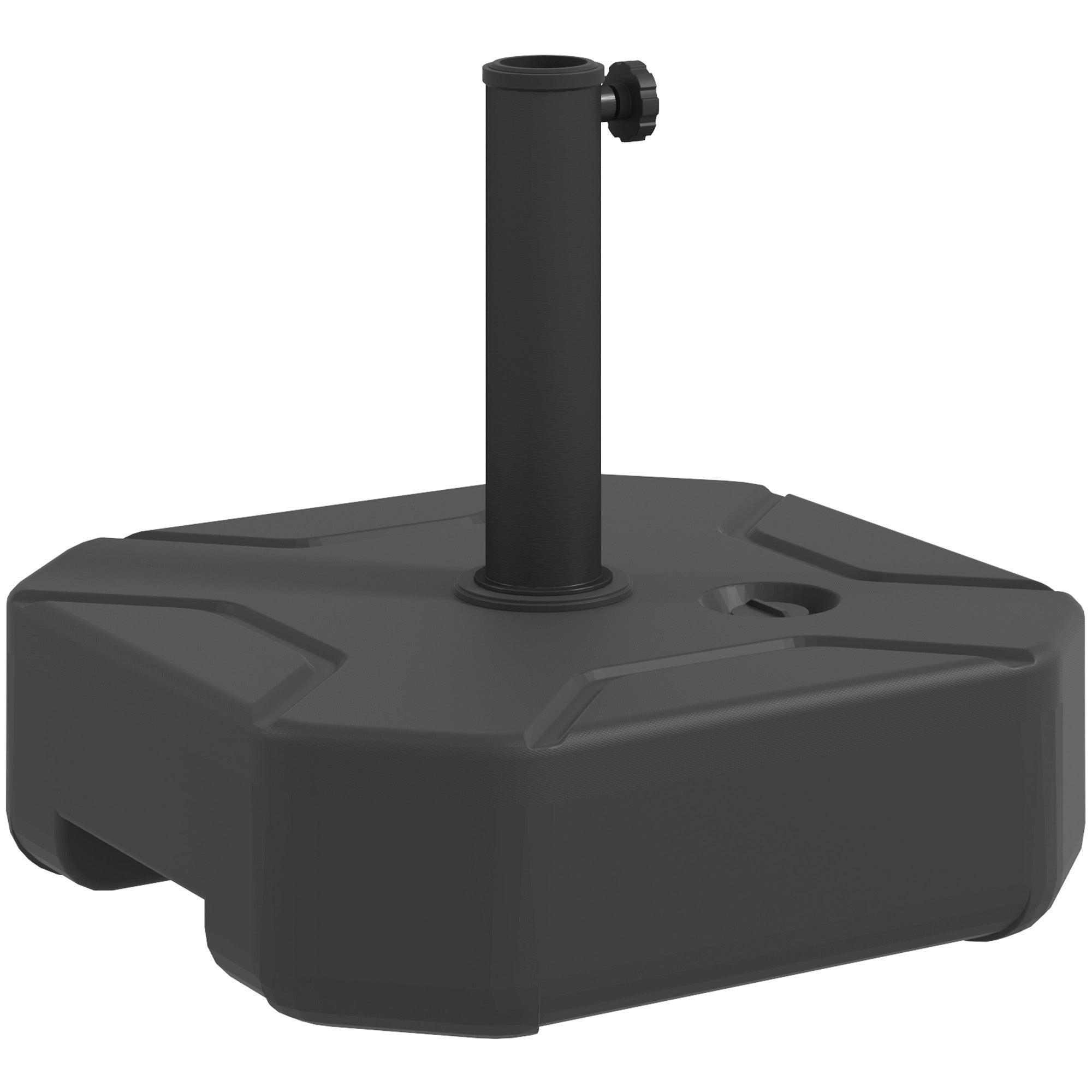 Parasol Base Square Fillable 25kg for 38/48mm Poles