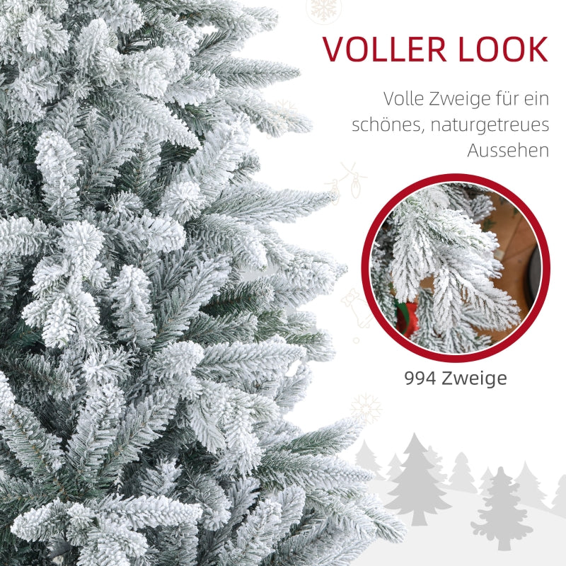 Christmas Tree 180 cm, Artificial Snow, Flame-Retardant, Metal Base