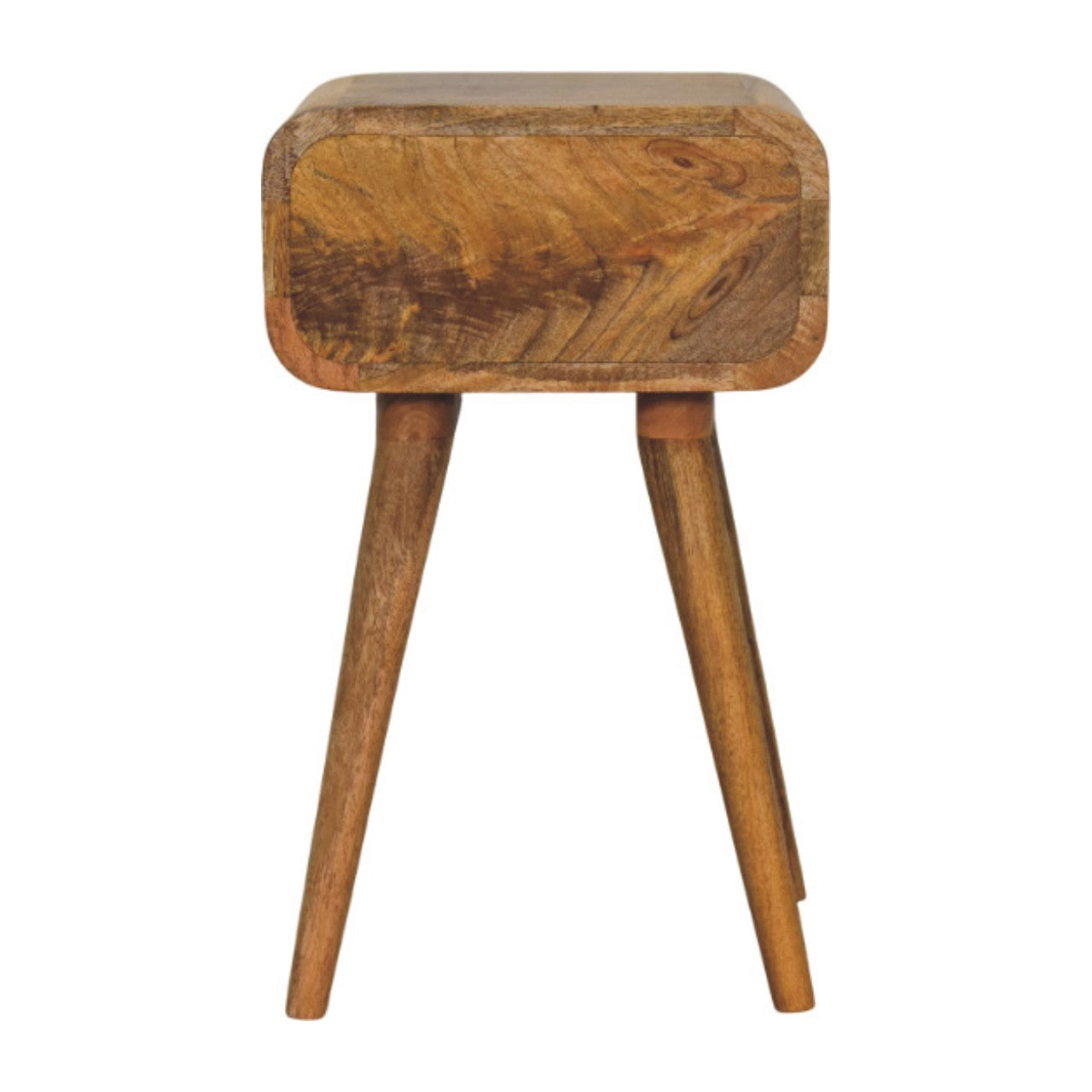 Solid Wood Avora Mini Nightstand with 1 Drawer, Brown Oak-ish Finish