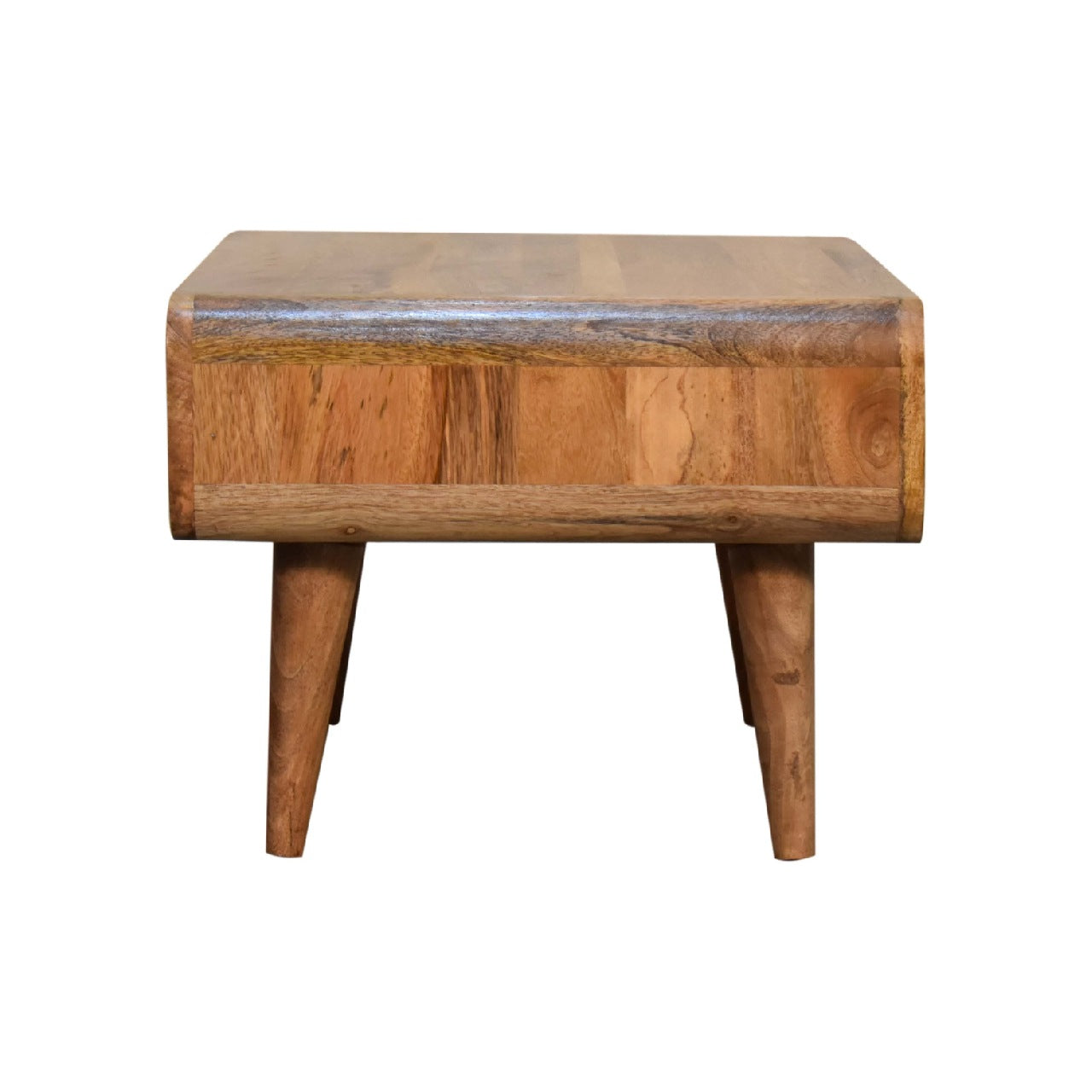 Solid Wood Media Unit, Open Storage, Oak-ish Brown