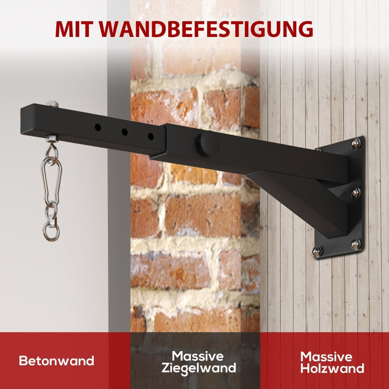 Punching Bag Wall Mount, Adjustable Holder, Steel, Black
