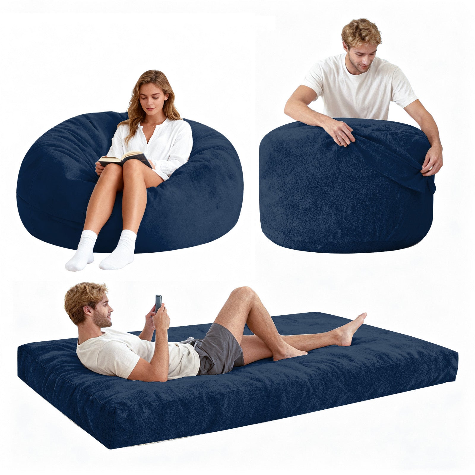 DBC-LANSE Convertible Bean Bag Chair Bed