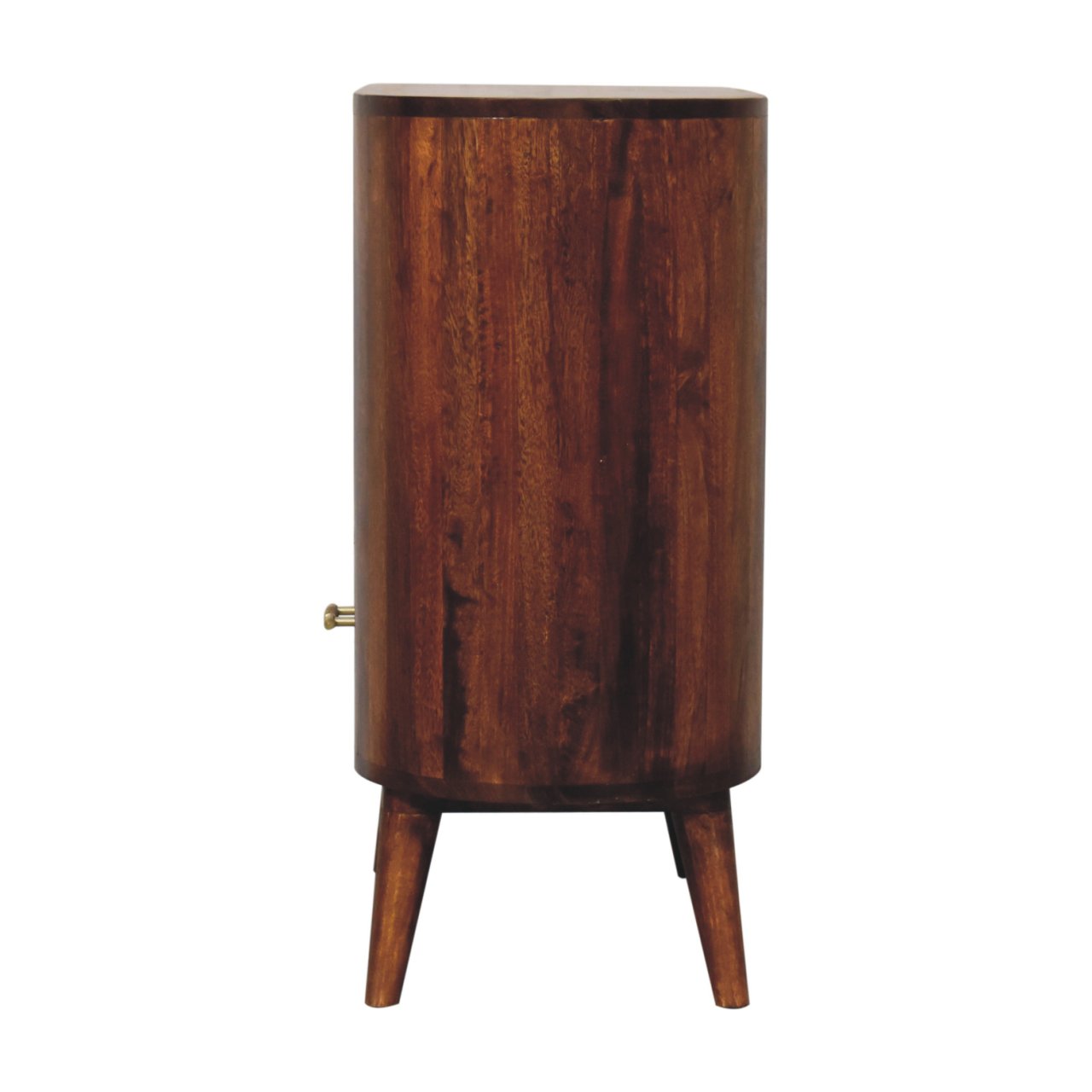 T-bar Cortez Open Slot Cabinet Chestnut