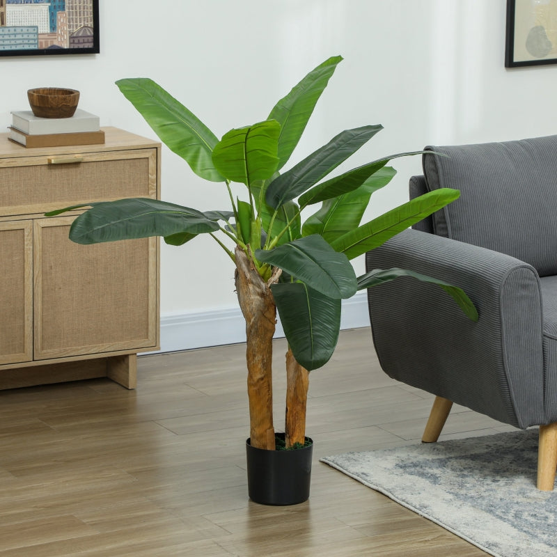 Artificial Banana Tree, Set of 2, 120 cm, Plastic