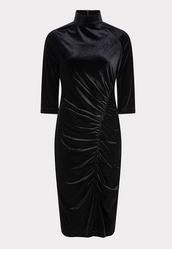 Esqualo Gathering Dress AW24 - Black - Rathwood Store