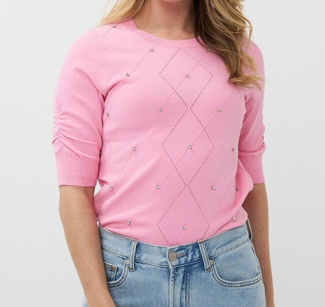 Esqualo Knit Sweater SS25 - Rose - Rathwood Store