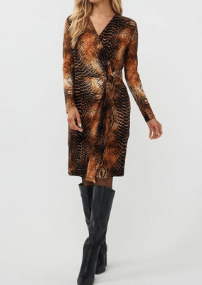 Esqualo Sneaky Eve Dress AW24 - Print - Rathwood Store