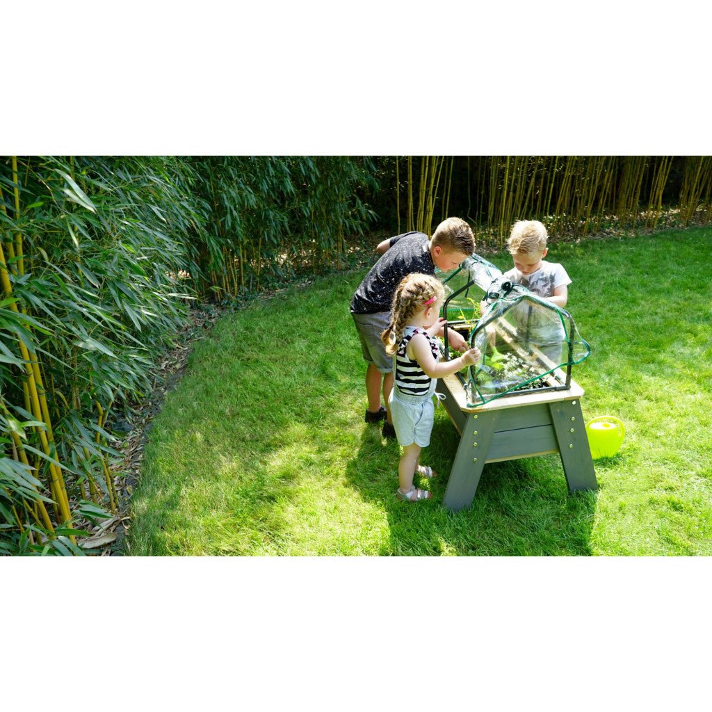 EXIT Aksent Planter Table L with Greenhouse and Gardening Tools - Rathwood Store