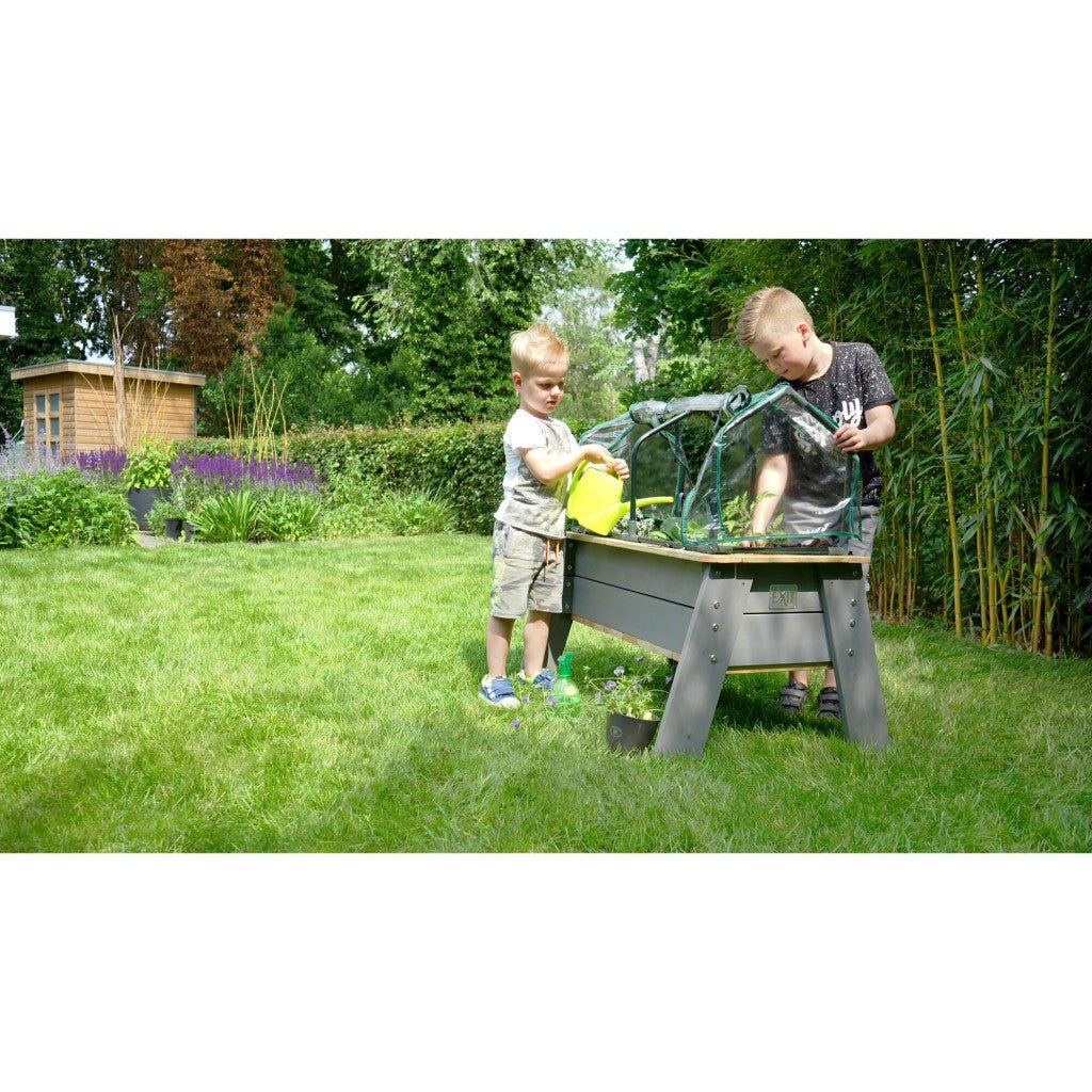 EXIT Aksent Planter Table L with Greenhouse and Gardening Tools - Rathwood Store