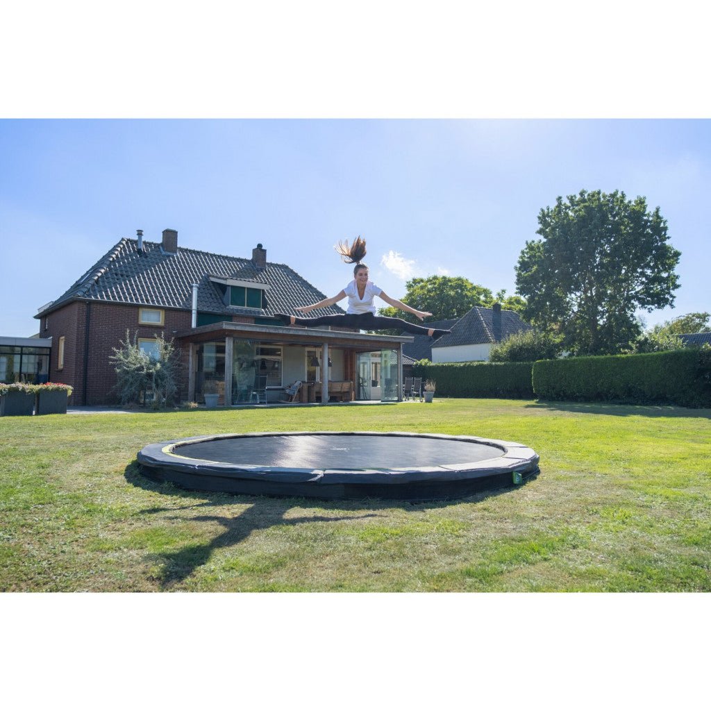 EXIT Silhouette Ground Sports Trampoline, 366cm (Black) - Rathwood Store