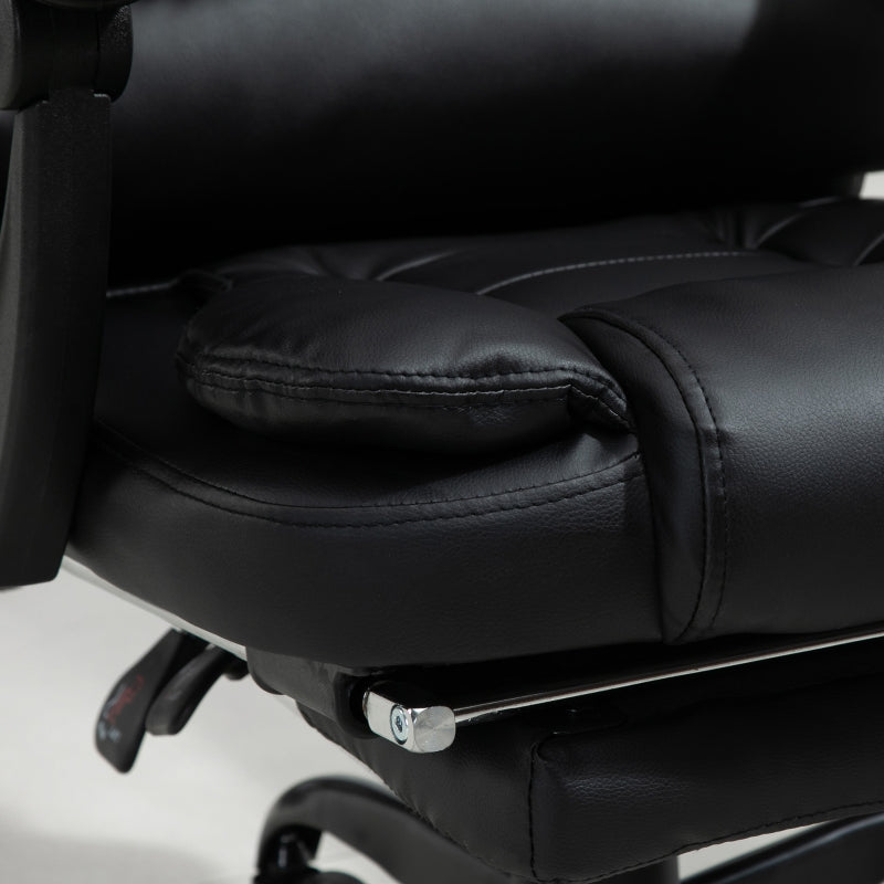 Desk Chair 7-Point Massage Swivel Height-Adjustable Footrest