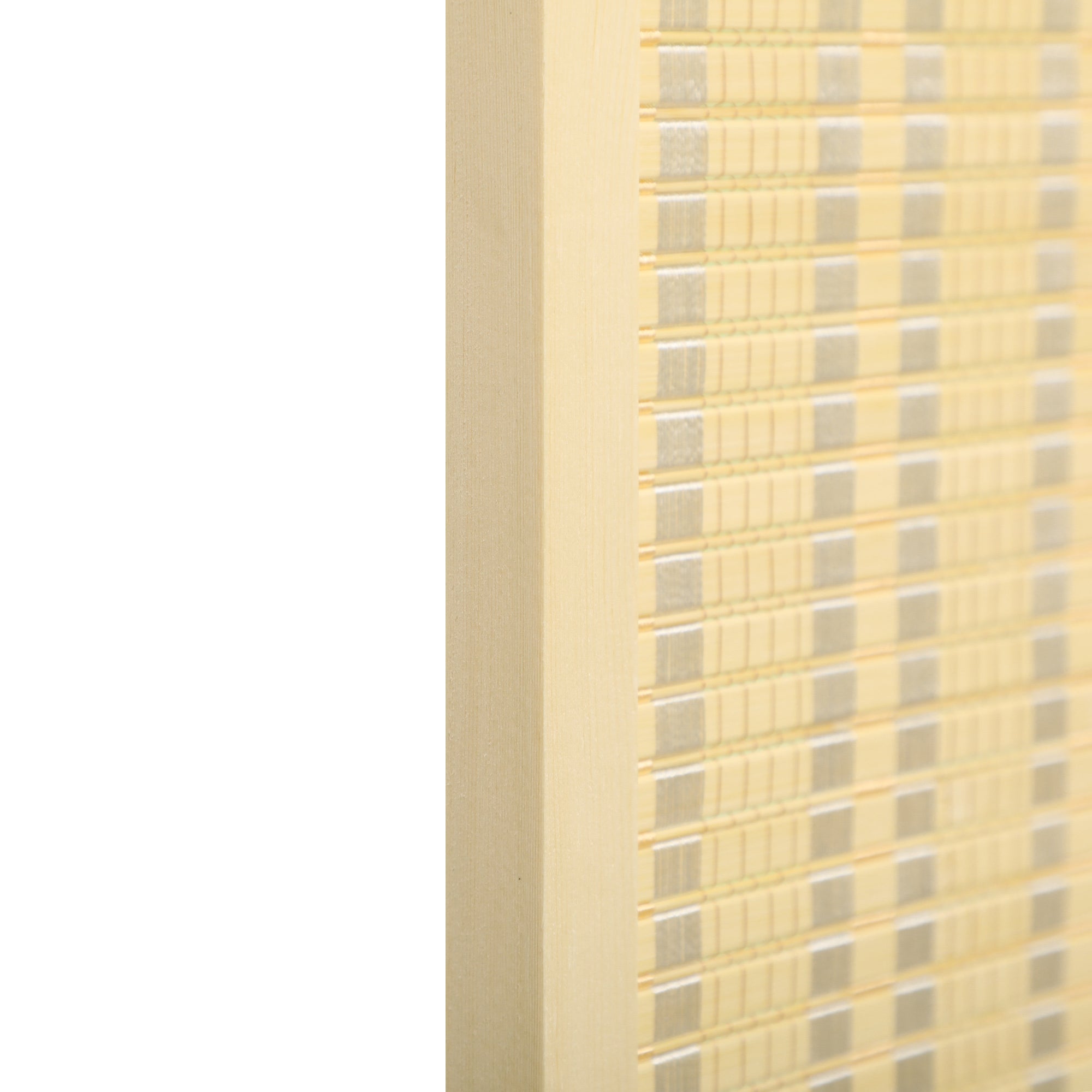 Folding Screen 4-Panel 180x180cm Room Divider, Bamboo Natural