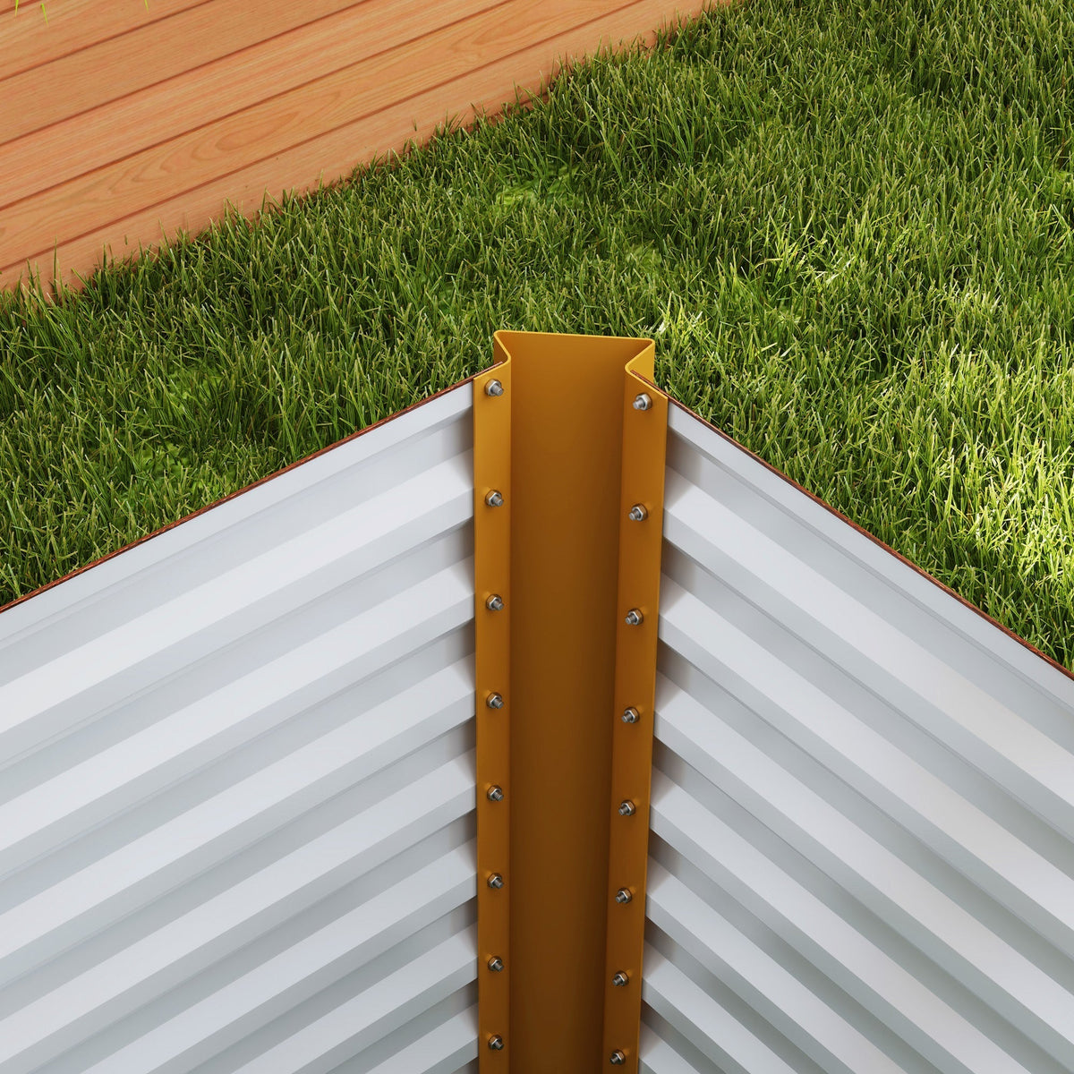 Raised Garden Beds Set of 2 Planters Weatherproof 120x60x60cm Galvanized Steel