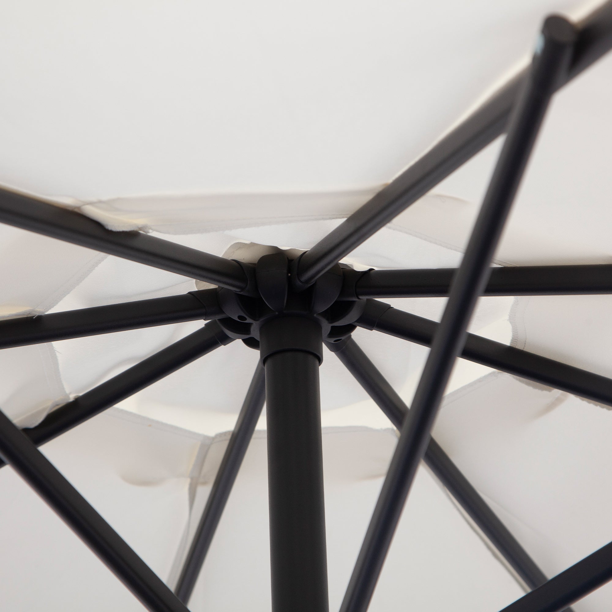 Cantilever Parasol, Round, 300 cm, Cream Polyester