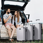 M&L&XL 3-Piece Suitcase Set - Expandable, Reinforced Corners, Cup Holder, TSA Lock, 360° Rotating Wheels, ABS Hard-Shell