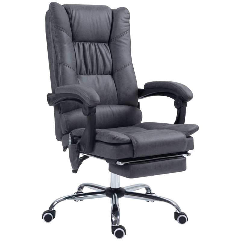 Vinsetto Massage Office Chair, Heat Function, 135° Tilt, Ergonomic, Dark Grey