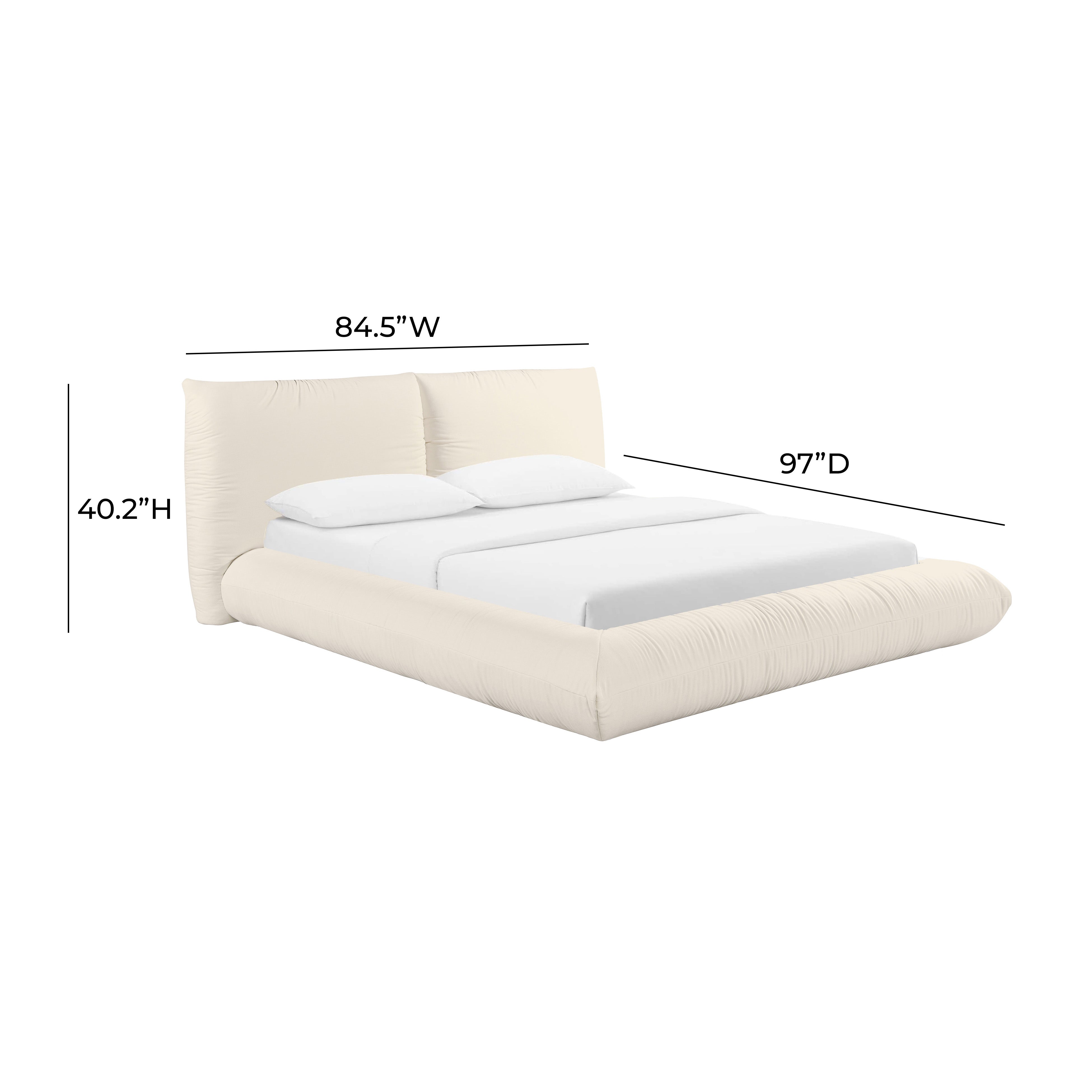Romp Super King Bed 100% Recycled Linen Cream
