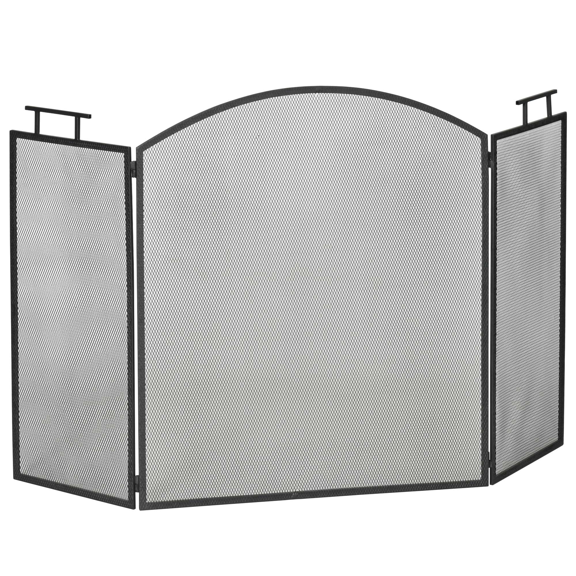 Fireplace Guard, Three-Part Foldable Spark, Iron