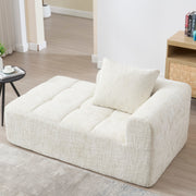 Chaise Longue Sofa, Comfortable No Assembly Side Pockets, Beige