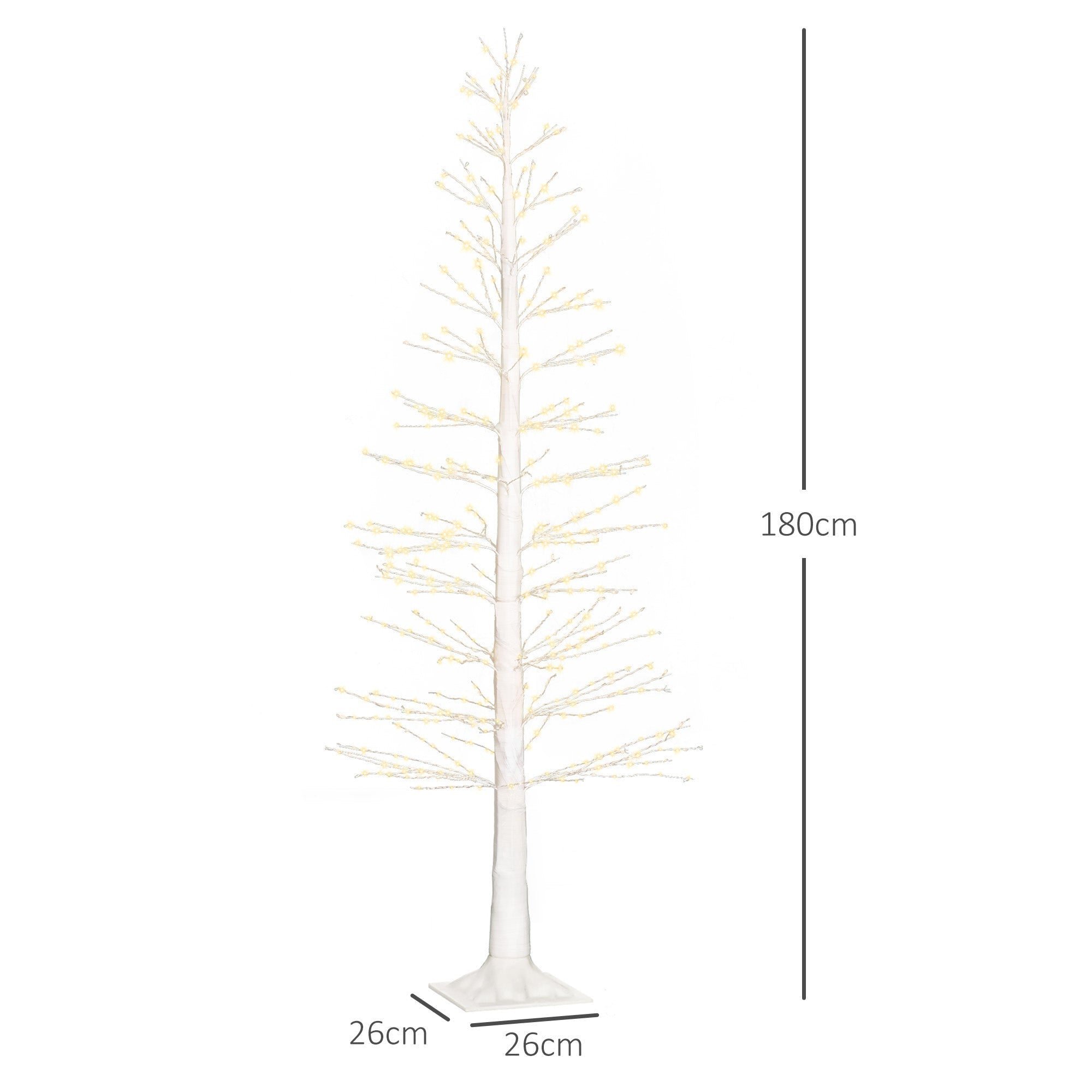 Artificial Light Tree, 180cm, 810 LEDs, Indoor Outdoor, White