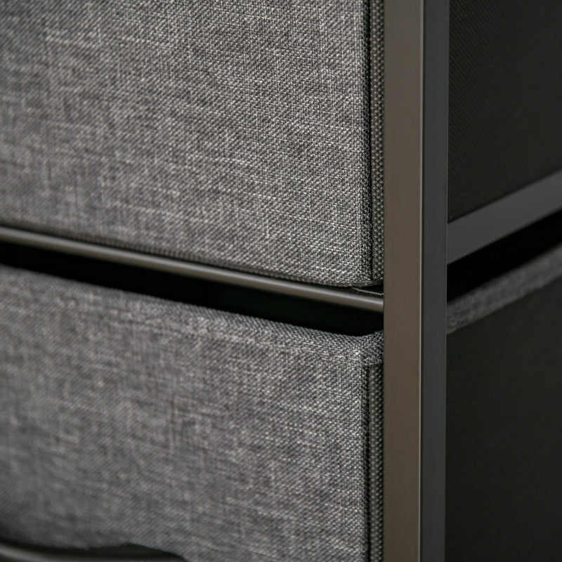 Chest of Drawers, 4-Drawer Linen Storage Cabinet, Black
