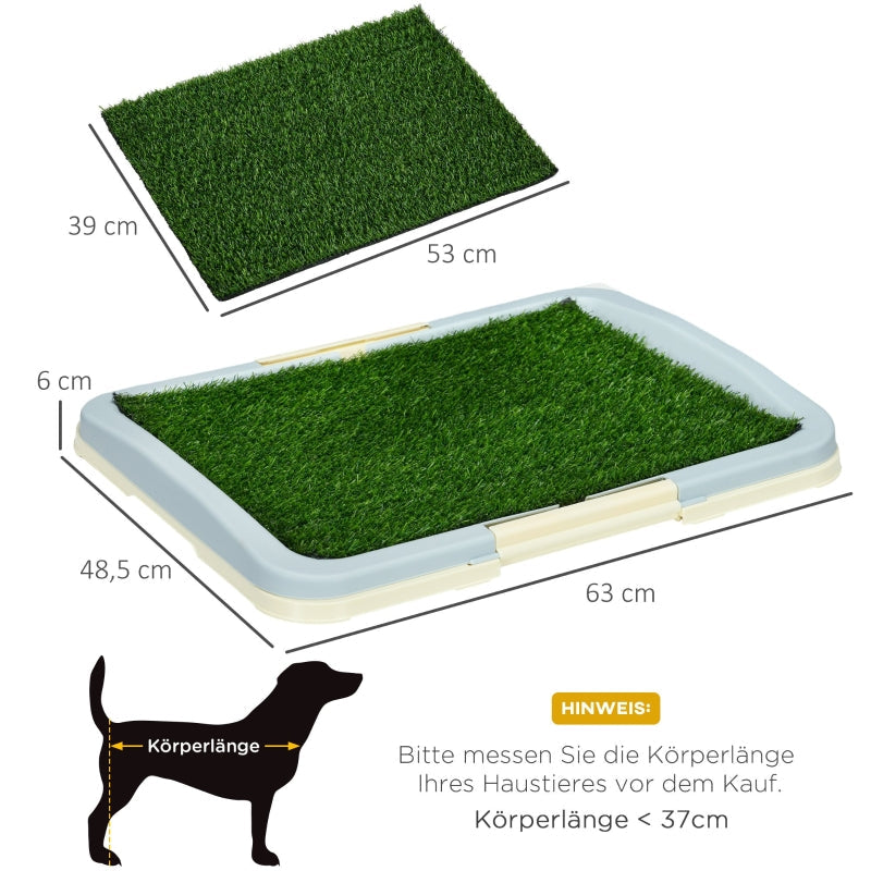 Dog Toilet, 2 Layers Artificial Grass, Reusable, Green + White