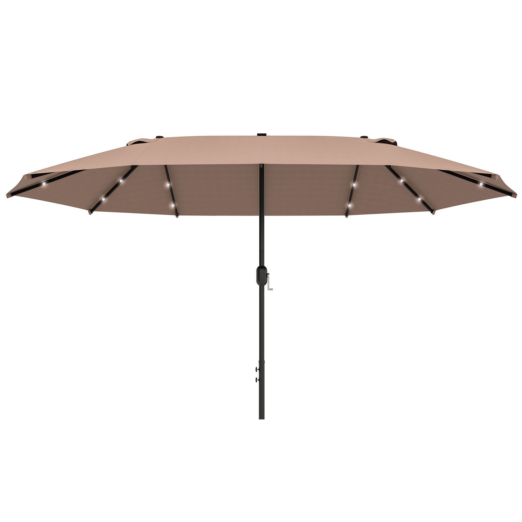 Parasol Double, LED Oval, Khaki