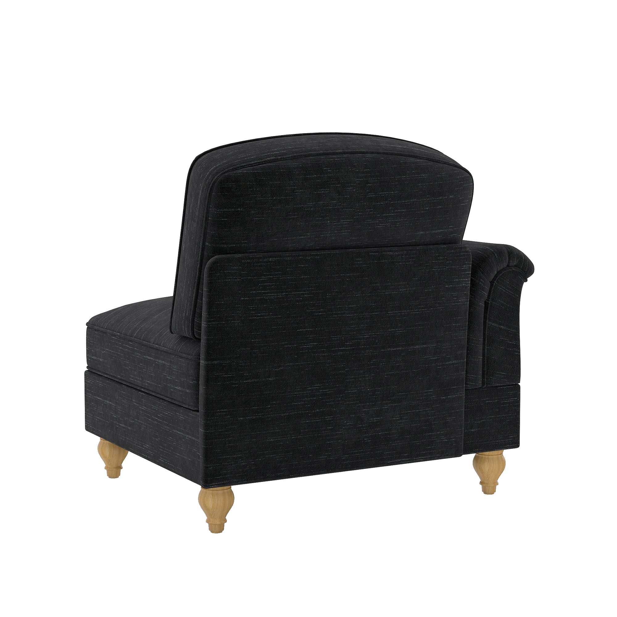 Windsor Sofa LSF Chenille with 1 Cushion, Black