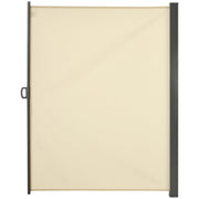 Retractable Sun Side Awning Screen Privacy Divider 3x2M Cream