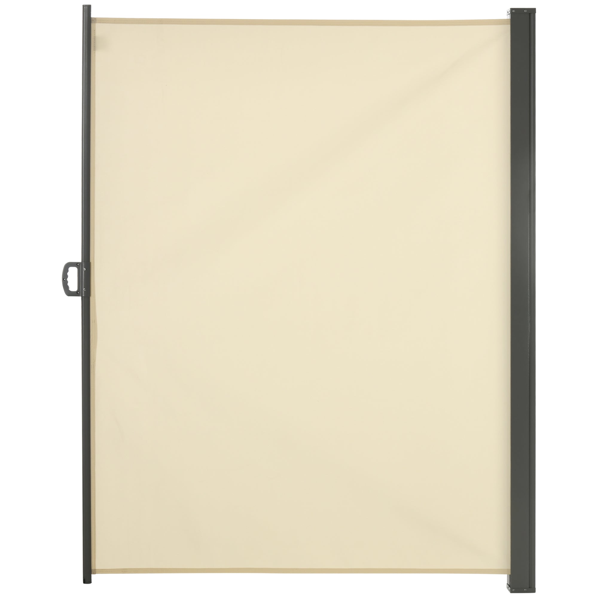 Retractable Sun Side Awning Screen Privacy Divider 3x2M Cream