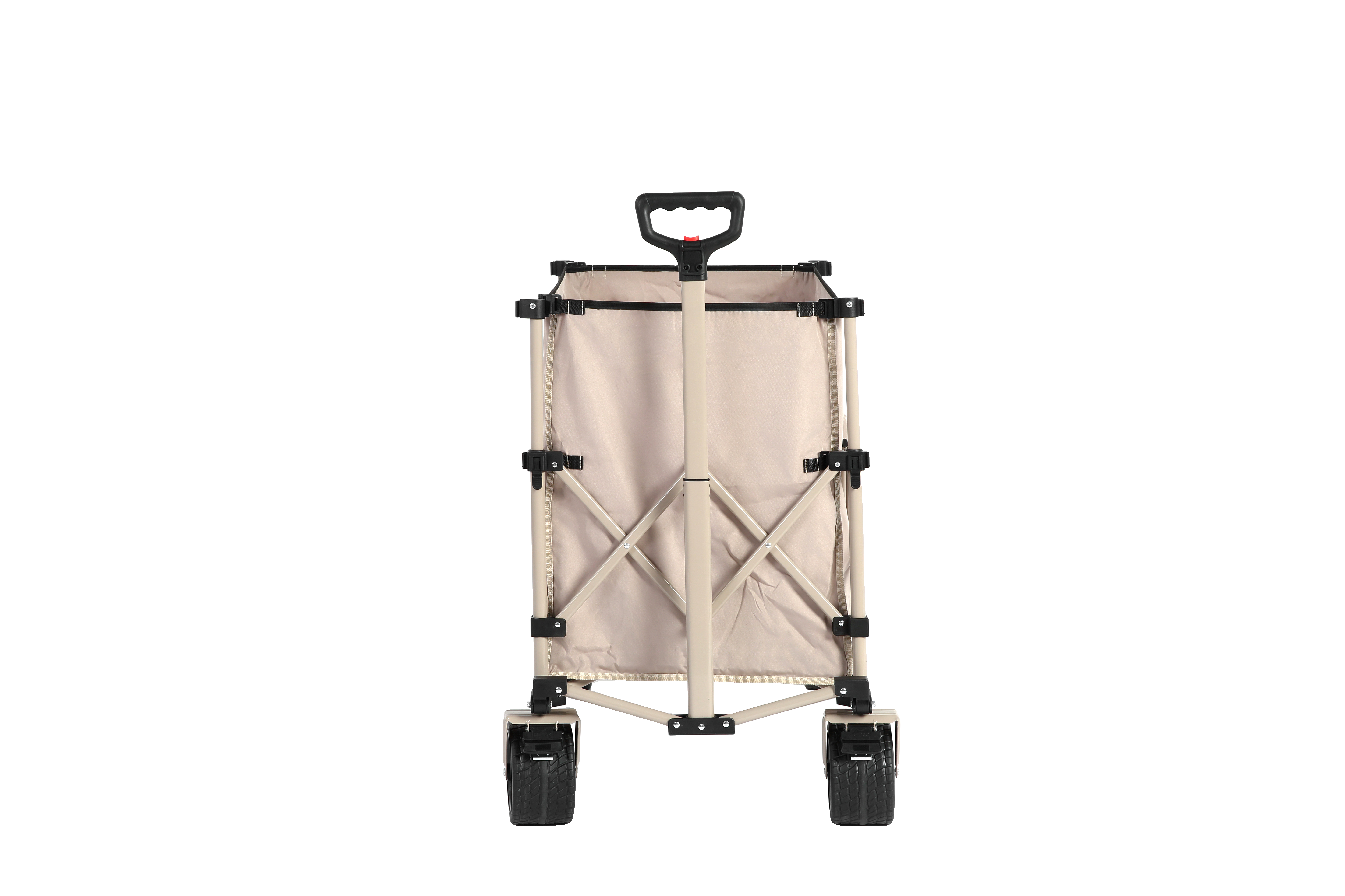 Beach Wagon, Collapsible 220lbs, Heavy Duty 300L, All-Terrain Beach Wheels, Beige