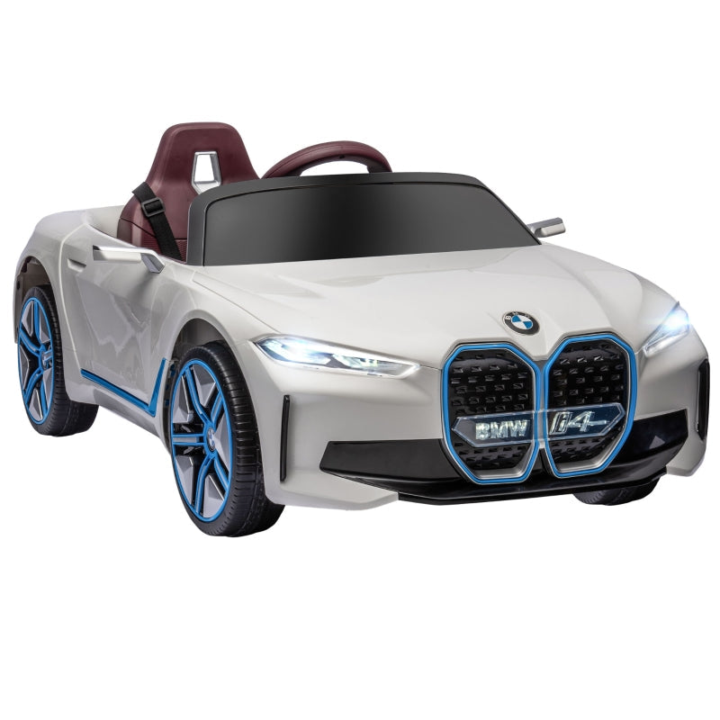 Children's Ride-On Car with Remote Control and Multimedia Player, White