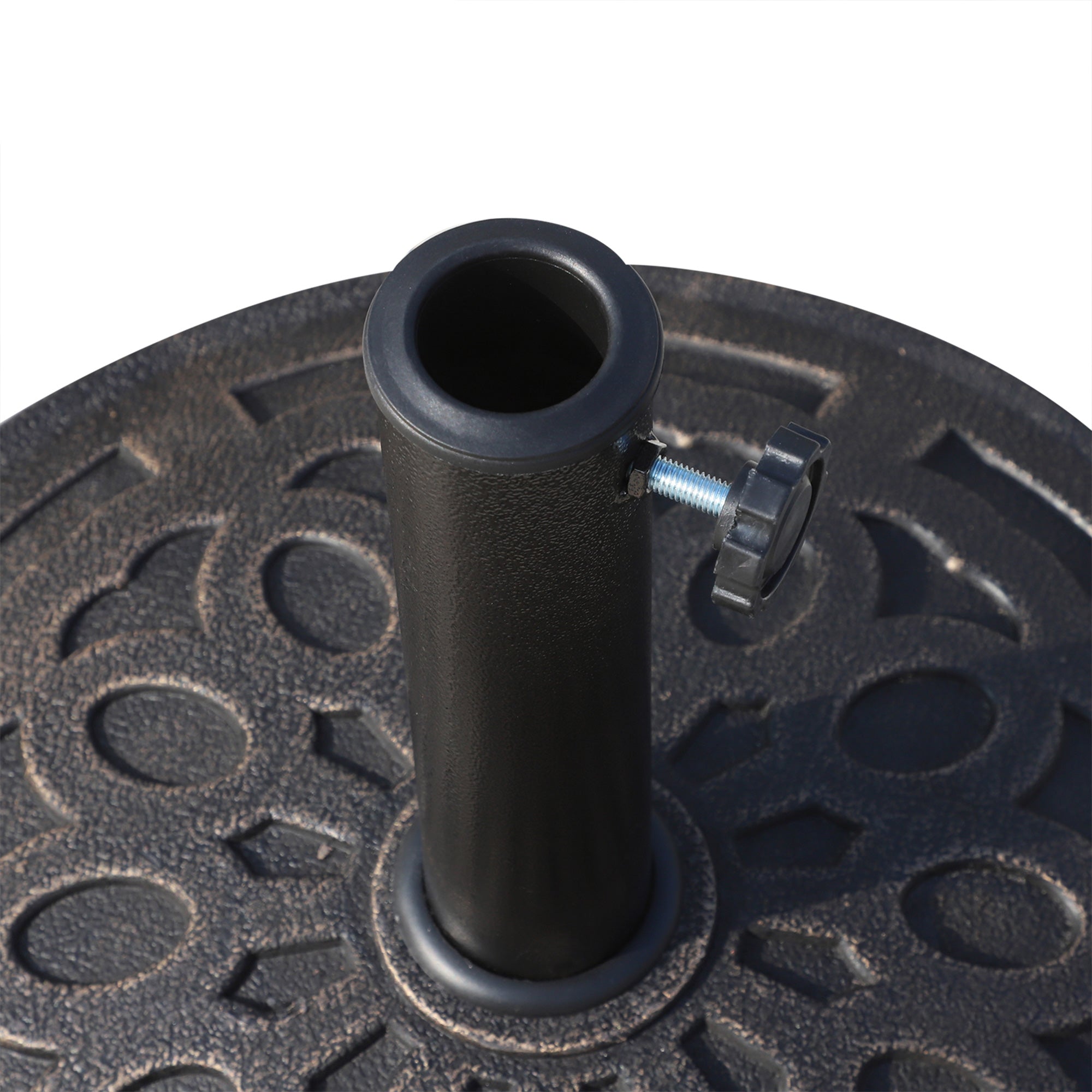 Parasol Base Round 14kg Stable Weatherproof Resin Bronze