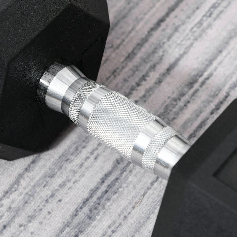 Dumbbell 2x15kg Hex Portable Hand Weights, Rubber