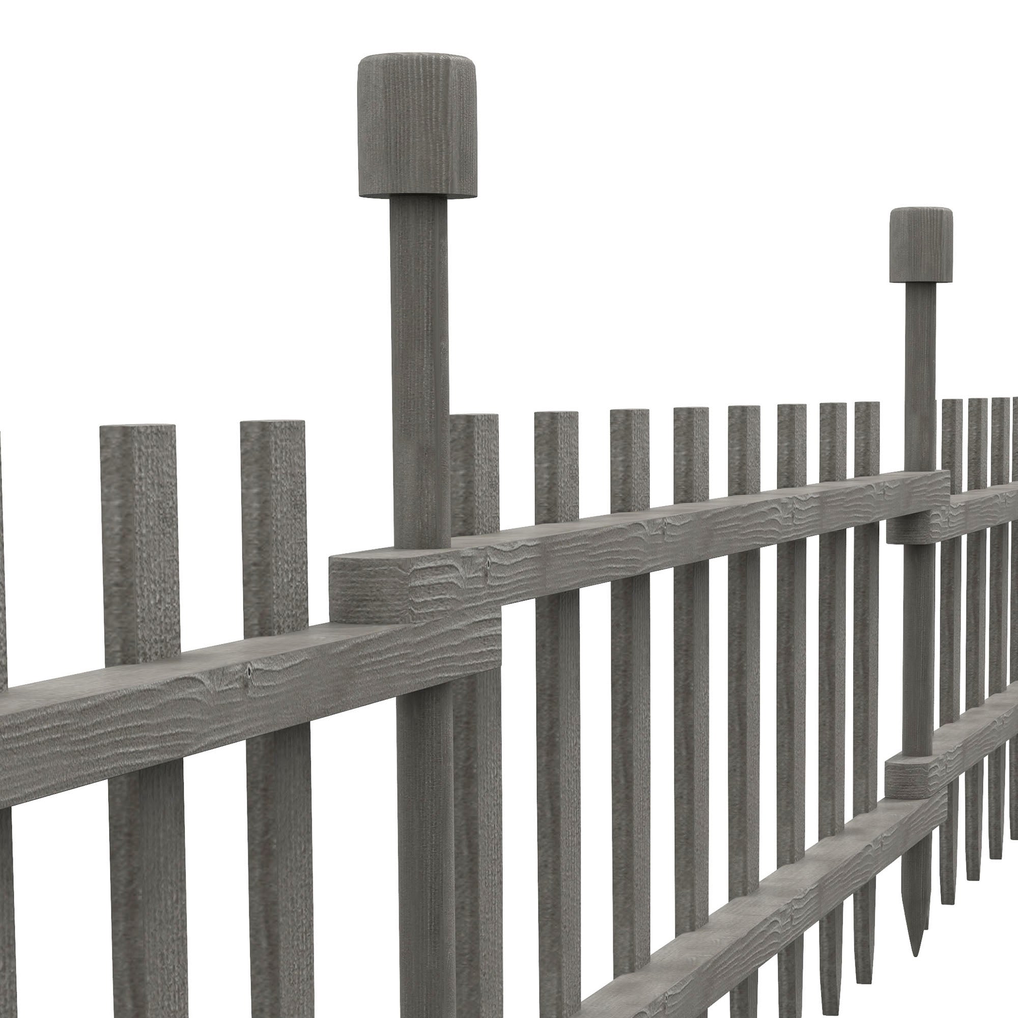 Garden Fencing Landscape Edging, Wooden Grey