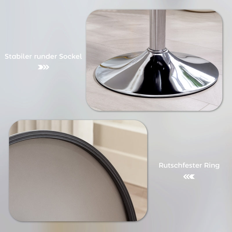 Bar Stool, Adjustable Swivel Counter Chair, White