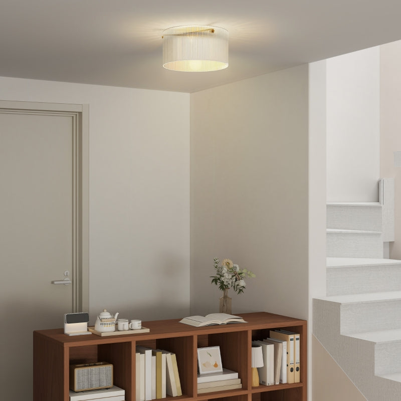 Ceiling lamp with acrylic lampshade, metal, halogen and LED compatible
