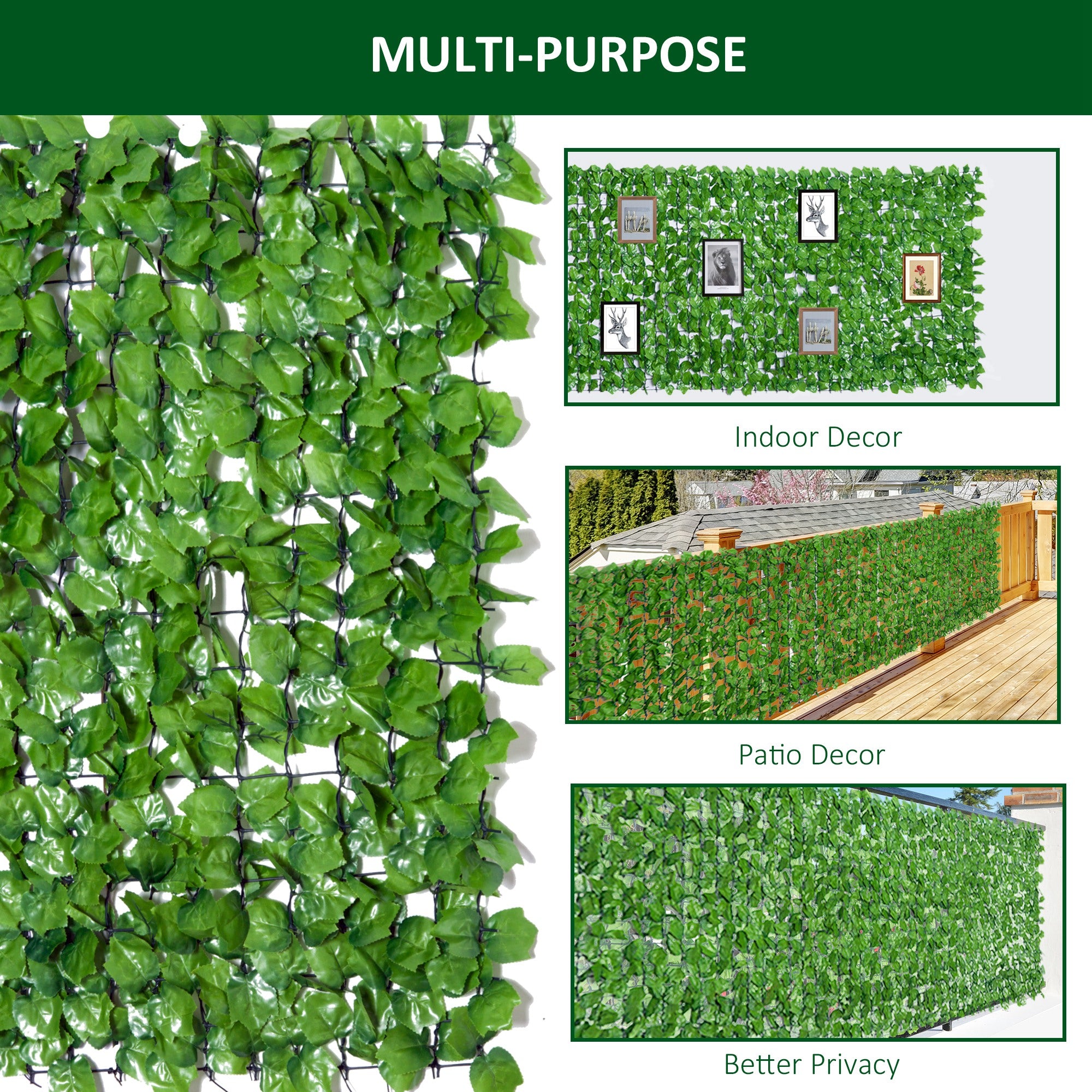 Artificial Leaf Wall 3 x 1m Green